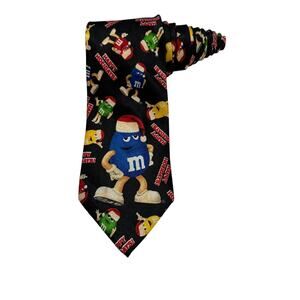 M & M Happy Holidays Cartoon Novelty Mens NeckTie Christmas M&M Candy